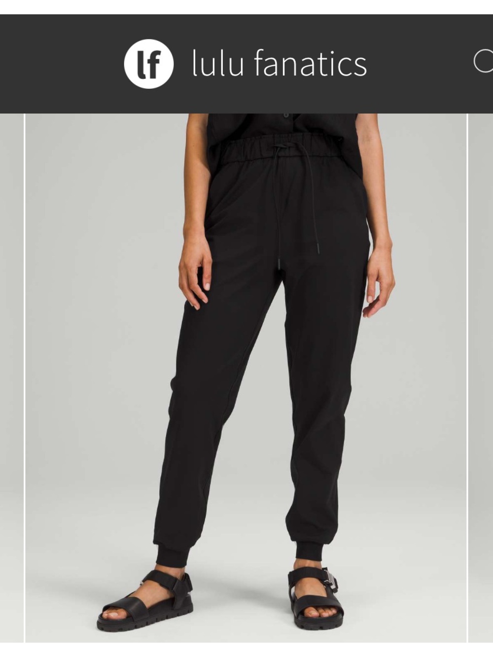 Lululemon Stretch High-Rise Full Length Jogger  28” Sz 4 Black Lightweight 4127